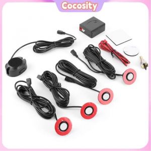 Cocosity Radar invers&eacute; Capteur Radar de Recul Int&eacute;gr&eacute; de Voiture 165mm Aide &agrave; Recul avec Buzzer Audio Kit moto radar Blanc