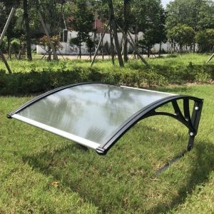 UISEBRT Portable Carport pour Tondeuses &agrave; Gazon Robot Robotis&eacute;es Garage Polycarbonate Protection Pluie Auvent 103x77x45cm