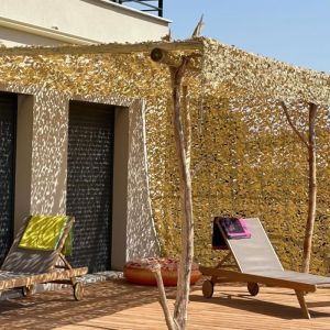 Filet de camouflage renforc&eacute; sable 3x5m