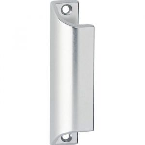 Poignée de tirage - HOPPE - L.90 mm - Aluminium - Gris - Sur plaque - Réversible