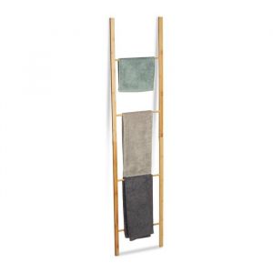 Relaxdays Échelle Porte-serviettes bambou pliable Support serviettes 4 barres salle de bain torchon180x42x2 cm nature