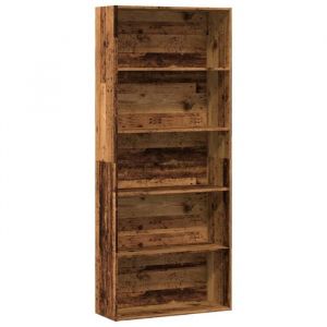 SALE 2025Bibliothèque Moderne - Colonne Étagère - vieux bois - 80x30x189 cm - bois dingénierie316 Kg 5731