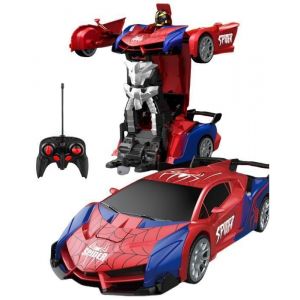 Voiture T&eacute;l&eacute;command&eacute;e Jouet Enfant 4 5 6 7 8 9Ans Robot de Voiture Transformable Voiture radiocommand&eacute;e  Fille Garcon Cadeau