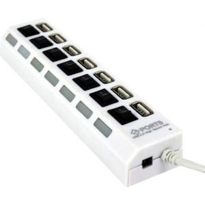 Tout nouveau Hub Usb 7 ports avec interrupteur marche/arr&ecirc;t prise chaude et lecture USB 2.0 HUB haute vitesse pour ordinateur