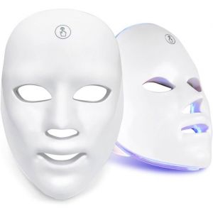 Masque de massage facial à luminothérapie LED – Appareil de soin du visage à luminothérapie 7 couleurs revitalise la peau