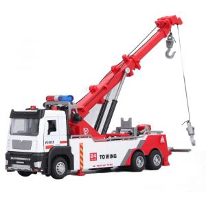 SURENHAP Mod&egrave;le ding&eacute;nierie de camion de grue lourds 1:32 CRANE TRUCK TOY pour les enfants Light Sound 360 degr&eacute;s jeux activite