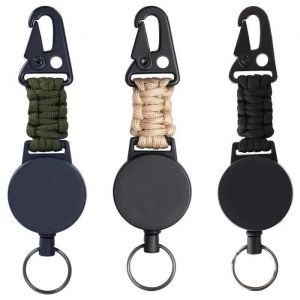 Porte Badge Enrouleur 3PCS Porte-cl&eacute;s Retractable cordon r&eacute;tractable Avec Enrouleur de Ceinture Porte Cl&eacute;S Porte Badge de Carte