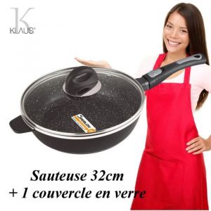 Sauteuse - Klaus - 32cm - Antiadhésive - Pierre - Fonte daluminium