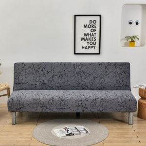 Housse de Canapé sans Accoudoir 3 Places Housse de Canapé Clic Clac Extensible Universel Lavable Couverture de Canapé B