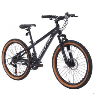 V&eacute;lo VTT SPATIAL 24- Shimano 21 vitesses- fourche suspendue - pour enfants adolescents et &eacute;tudiants- Noir