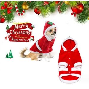 Déguisement de chien de noëlvêtement fête de Noël pour chat chienmanteau dhiver chaud à capuchepour cadeauquotidienextérieur