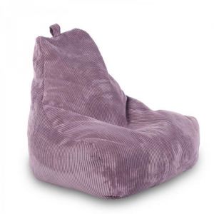 Pouf Poire Fauteuil KEIKO M Velours c&ocirc;tel&eacute; Violet