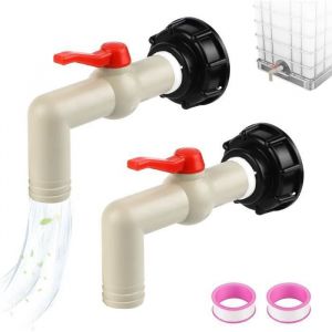 Robinets pour cuve 1000L - Adaptateur Cuve S60x6 Filetage Grossier - Raccord Cuve IBC Robinet