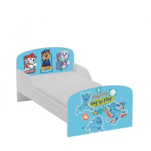 Lit dEnfant Paw Patrol Leomark–La Pat Patrouille avec Chase Stella et leurs Amis – Lattes + Matelas 70x140cm sku:102/170PP1