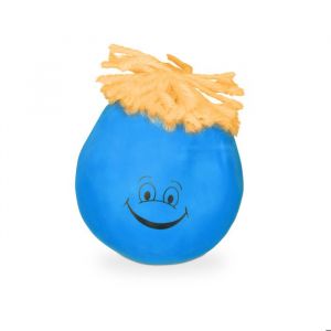 Relaxdays Balle anti-stress enfants adultes 9 cm grimace cheveux boule pâte farine 45 g