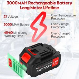 Batterie Lithium-ion 21V 3.0Ah Compatible avec Makita pour Débroussailleuse Tronconneuse Accessoire pour Outil Electrique