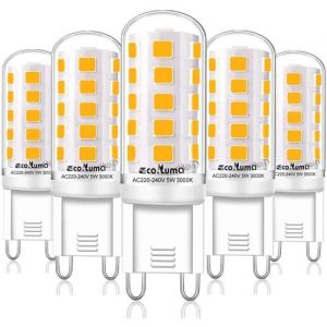 Ampoule G9 LED 4W Equivalent 35W G9 Halogène 420LM Mini Lampe Blanc Chaud 3000K Sans Scintillement AC220-240V Lot de 5