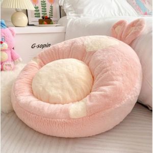 Coussin de chaise canapé futon Pouf de lecture en Coton pour enfant et adulte Décoration de la chambre 50cm oreilles et Lapin