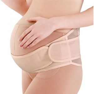 Ceinture Femme Enceinte Ceinture Grossesse Respirante Réglable Soutien Lombaire et Abdominal pour Femme Prénatal et Postnatal