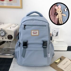 Femmes Sac à Dos Adolescent Cartable Fille Sac à Dos Ordinateur Portable Sac à Dos Lycéen Sacs Décole Collège VoyageBleu