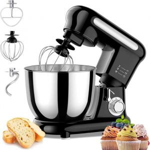 Robot patissier Multifonction 3.5L - 1000W 6 Vitesses Bol Inox 304 Hameçon à Pétrin Fouet et Batteur -  (Pâte Gâteau Oeufs)