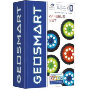 Jouet de construction - GEOSMART - Wheels Set - 11 pi&egrave;ces - Bleu - Multicolore - Licence Hot Wheels