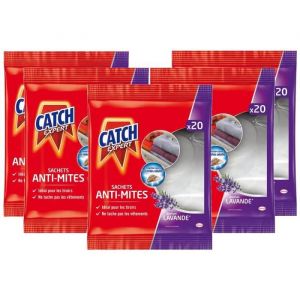 CATCH Lot de 5 Anti-Mites Lavande x20 - TP18