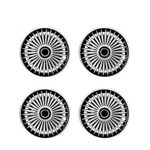 Enjoliveurs 17 Pouces Noir/Argent La plupart des Roues en Fer Lame de 17 Pouces