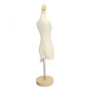 SALALIS torse de mannequin Forme de robe Mannequin f&eacute;minin torse Mini mod&egrave;le de robe avec base en bois pour laffichage deco pack