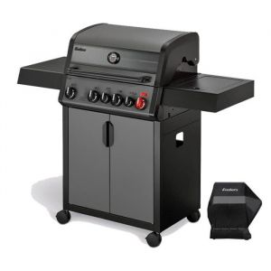 Barbecue gaz Hyde 4 &ndash; ENDERS BY FAVEX - 4 br&ucirc;leurs &ndash; TURBO ZONE&trade; 800 &deg;C &ndash; Br&ucirc;leur arri&egrave;re & lat&eacute;ral &ndash; Grille fonte SWITCH GRID&trade; &ndash; H