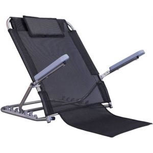 Dossier de Repos au Lit Releve Buste et Appui Dos pour Lit Réglable avec Appui-tête pour Soulager la Stress et Fatigue Noir