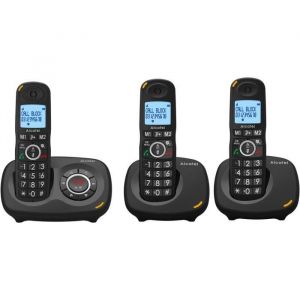 Alcatel XL595 B Voice Trio - Téléphone Fixe Sans Fil Senior Avec Répondeur - Grand Écran Rétroéclairé - Mains Libres - Fonction B