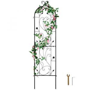 Treillis de Jardin-Duoku-pour Plantes Grimpantes-Treillis en M&eacute;tal Antirouille 60 x 15-Support Ext&eacute;rieur pour Rosiers