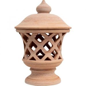 Lanterne en terre cuite 100% fabriqu&eacute;e en Italie &agrave; la main. Bougeoir pour la maison final pour les colonnes L30XPR30XH46 CM. -