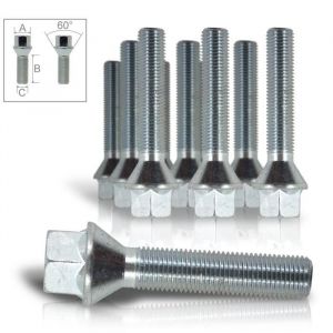 10 BOULON / GOUJON DE ROUE ASSISE CONIQUE M14 x 125 - 38MM