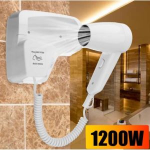SèChe Cheveux Electrique Pour HôTel 1200w SéChoir Ventilateur SèChe-Linge Mural Salle De Bain AC220v
