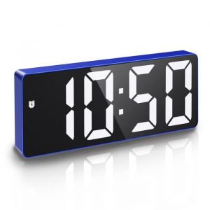 R&eacute;veil Num&eacute;rique Alarm R&eacute;veil LED avec Fonction Snooze Luminosit&eacute; r&eacute;glable ave mode jour de travail(Bleu+Police blanc)