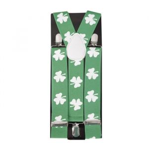Bretelles tr&egrave;fles irlandais St Patrick - PTIT CLOWN - Accessoire d&eacute;guisement adulte