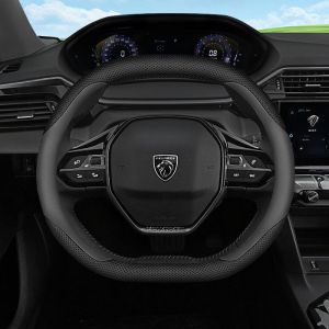 ECELEN Couvre-volant D-type 38cm – Ultra-fin en cuir Nappa – Pour Peugeot 408/408X/508/4008/5008 etc-11 style
