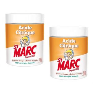 Lot de 2 Acides Citrique Nettoyant Multi-Usage 100% d Origine Naturelle 500 g