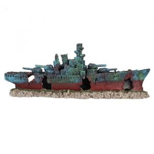 Bateau coulé de réservoir de poisson décoration de navire dépave de réservoir de poisson non toxique aquarium danimaux pour