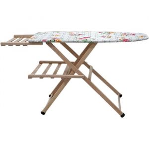 Table &agrave; repasser  Hauteur r&eacute;glable en 3 positions.Structure en bois de h&ecirc;tre