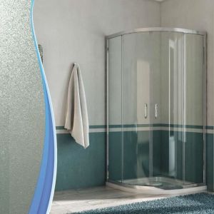 Cabine douche demi-circulaire 70x90 CM H185 granité C modèle Junior - IDRALITE - Coulissante - Verre 6mm