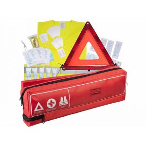 Kit de s&eacute;curit&eacute; pour voiture avec trousse de secours triangle et gilet