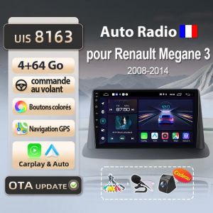 litillbuly 4Go 64Go WIFI adaptateur autoradio pour Renault Megane 3 2008-2014 accessoire autoradio android voiture carplay GPS