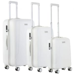 CarryOn Set de 3 valises rigide -  Skyhopper avec serrure TSA Polycarbonate - Set de bagages Blanc