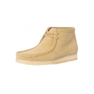 Bottines Clarks Wallabee Beige - Homme - Tige en cuir souple - Semelle de cr&ecirc;pe