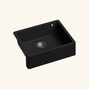 Évier timbre doffice sous-plan Kümbad SWAN granit noir 1 bac