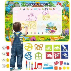 Tapis Aquatique - Aquadoodle - 110x70cm - 29 pi&egrave;ces - R&eacute;utilisable - Pour Enfants &agrave; partir de 3 ans