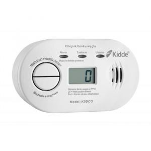 D&eacute;tecteur de monoxyde de carbone - KIDDE - K5DCO - &Eacute;cran LCD - D&eacute;tection &eacute;lectrochimique - 10 ans dautonomie